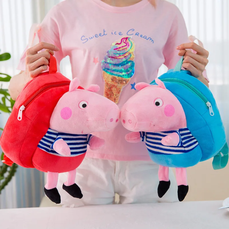 Hot peppa pig 28cm Children's bags Cartoon George Peppa Plush Stuffed Pig Backpack Kids Boy Girl Birthday Christmsa Toy Gift
Hot peppa pig 28cm Children's bags Cartoon George Peppa Plush Stuffed Pig Backpack Kids Boy Girl Birthday Christmsa Toy Gift