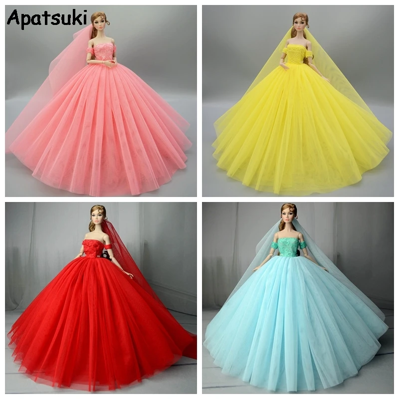 4pcs/lot Wedding Dress for Barbie Doll Clothes Evening Dresses Party Gown Long Dress Outfits 1/6 Dolls Accessories Kids Toy
4pcs/lot Wedding Dress for Barbie Doll Clothes Evening Dresses Party Gown Long Dress Outfits 1/6 Dolls Accessories Kids Toy