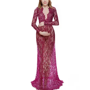Summer Comfortable Lace Maternity Dresses Mop Long-sleeved Dress Maternity Photography Props Fashion Pregnancy Dress Plus Size
Summer Comfortable Lace Maternity Dresses Mop Long-sleeved Dress Maternity Photography Props Fashion Pregnancy Dress Plus Size