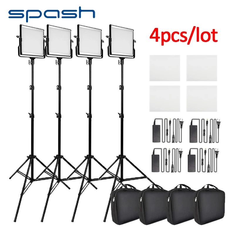 spash L4500 4pcs/lot Photographic Lighting LED Video Light Bi-color 3200K-5600K CRI95 Photo Lamp with Tripod Studio Camera Light
spash L4500 4pcs/lot Photographic Lighting LED Video Light Bi-color 3200K-5600K CRI95 Photo Lamp with Tripod Studio Camera Light