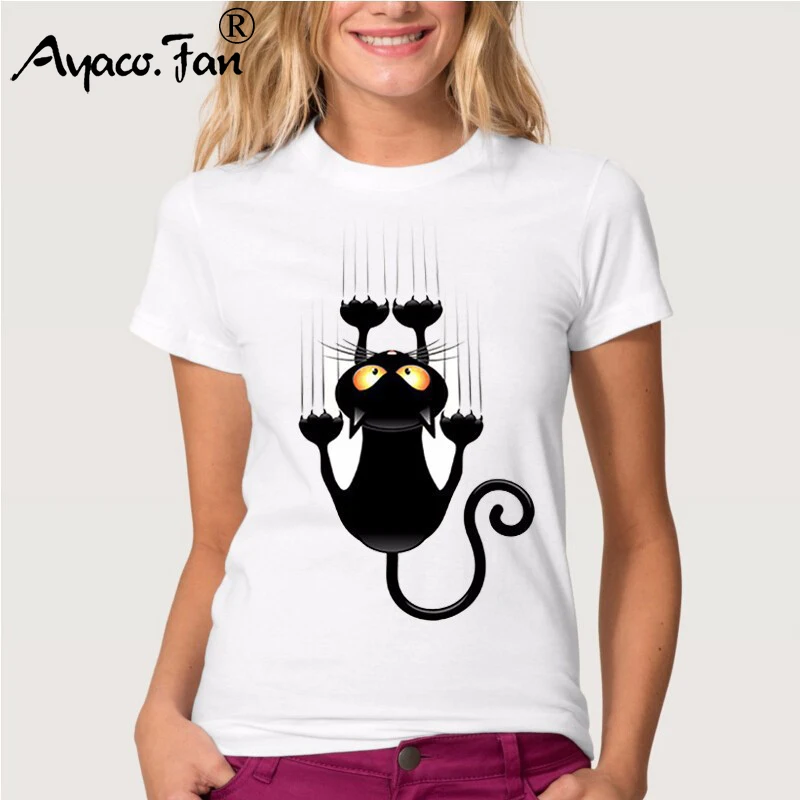 Cute Black Cat Print Women T-Shirts 2019 Summer New O-Neck Short Sleeve T-Shirt for Girls Female Lady Casual Tops Tees Plus Size
Cute Black Cat Print Women T-Shirts 2019 Summer New O-Neck Short Sleeve T-Shirt for Girls Female Lady Casual Tops Tees Plus Size