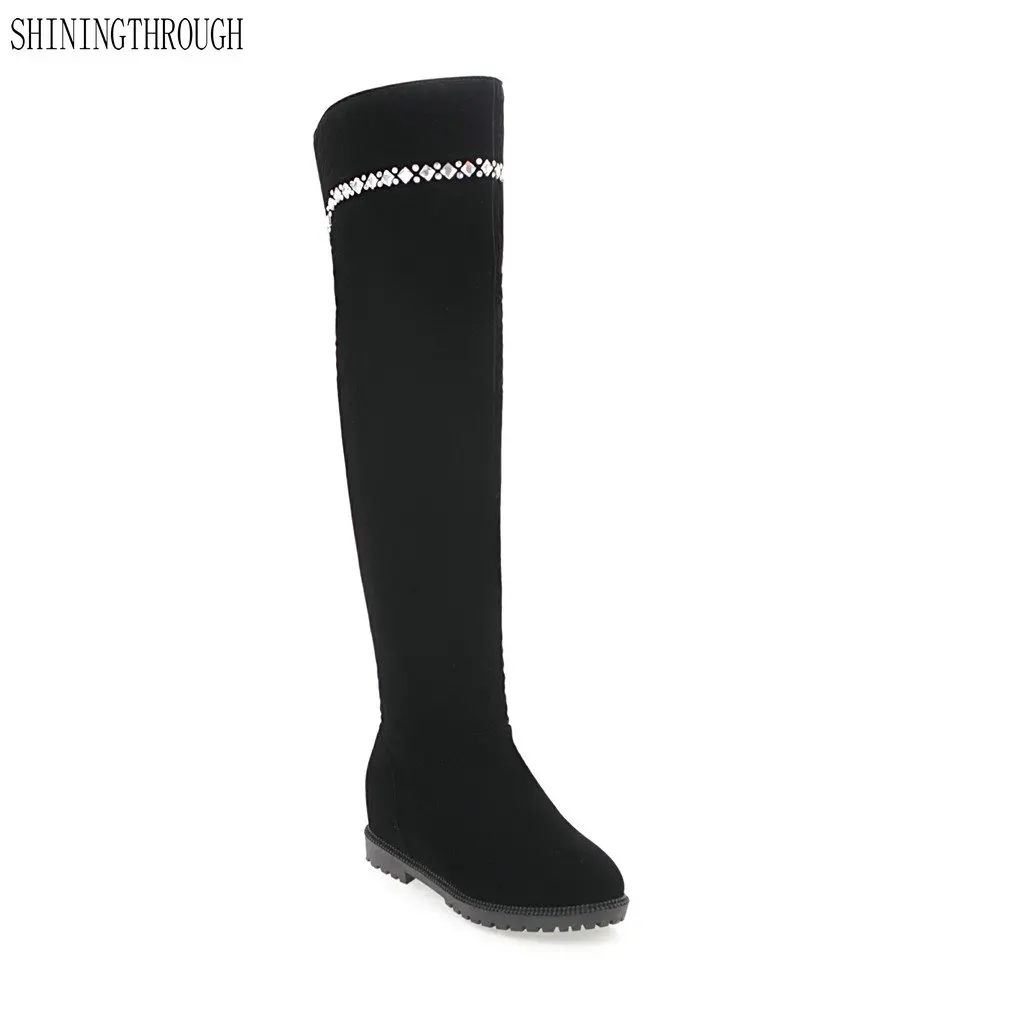 SHININGTHROUGH Knee High Boots Women Shoe Elegant Boots Scrub Square High Heel Fashion Ladies Long Boots Size 34-43
SHININGTHROUGH Knee High Boots Women Shoe Elegant Boots Scrub Square High Heel Fashion Ladies Long Boots Size 34-43