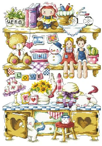 Gold Collection Lovely Counted Cross Stitch Kit Country House Doll House Love Bear SO
Gold Collection Lovely Counted Cross Stitch Kit Country House Doll House Love Bear SO