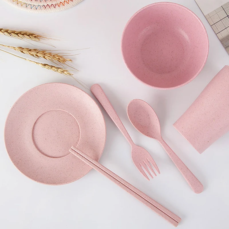 6pcs/set Wheat Straw Student Bowl Cup Spoon Fork Chopsticks Cutlery Set Home Tableware Set
6pcs/set Wheat Straw Student Bowl Cup Spoon Fork Chopsticks Cutlery Set Home Tableware Set