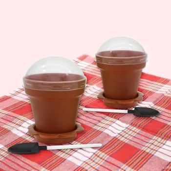 Behogar 20pcs Flower Pot Shape DIY Baking Jelly Cake Yogurt Mousse Storage Cup Holder with Lid Shovel for Home Party Supplies
Behogar 20pcs Flower Pot Shape DIY Baking Jelly Cake Yogurt Mousse Storage Cup Holder with Lid Shovel for Home Party Supplies