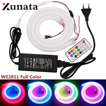 WS2811 Full Color Neon Sign LED Light DC12V Waterproof Outdoor Festival Decoration Neon Lights With AU/EU/US/UK Plug 1m/2m/5m
WS2811 Full Color Neon Sign LED Light DC12V Waterproof Outdoor Festival Decoration Neon Lights With AU/EU/US/UK Plug 1m/2m/5m