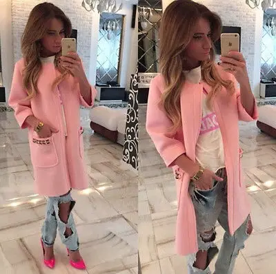 Women Fashion Coats Women's Long Sleeve Knitted Jackets Loose Outwear Jacket Coat Pink S
Women Fashion Coats Women's Long Sleeve Knitted Jackets Loose Outwear Jacket Coat Pink S