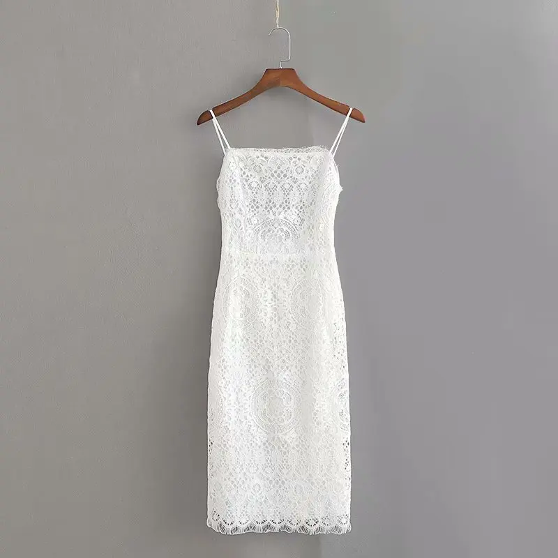 Summer Sling Lace Jacquard Dress Women Sleeveless Sexy Backless White Dress Wild Slash Neck Dress Straight Beach Sundress
Summer Sling Lace Jacquard Dress Women Sleeveless Sexy Backless White Dress Wild Slash Neck Dress Straight Beach Sundress