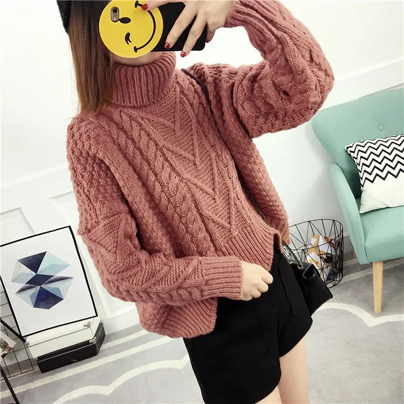 2018 autumn and winter new women's Korean version of the rhombus thick stitch thick sweater high collar pullover female
2018 autumn and winter new women's Korean version of the rhombus thick stitch thick sweater high collar pullover female