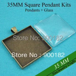 35mm Antique Bronze Square Pendant Trays with Matching Clear Glass Cabs 200 Each
35mm Antique Bronze Square Pendant Trays with Matching Clear Glass Cabs 200 Each