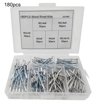 180pcs Nail Decoration Aluminium Blind Rivet Pop Rivet kits 
180pcs Nail Decoration Aluminium Blind Rivet Pop Rivet kits