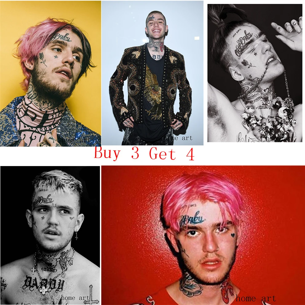 Постер рэпер Lil Peep четкое изображение настенные наклейки украшение для дома