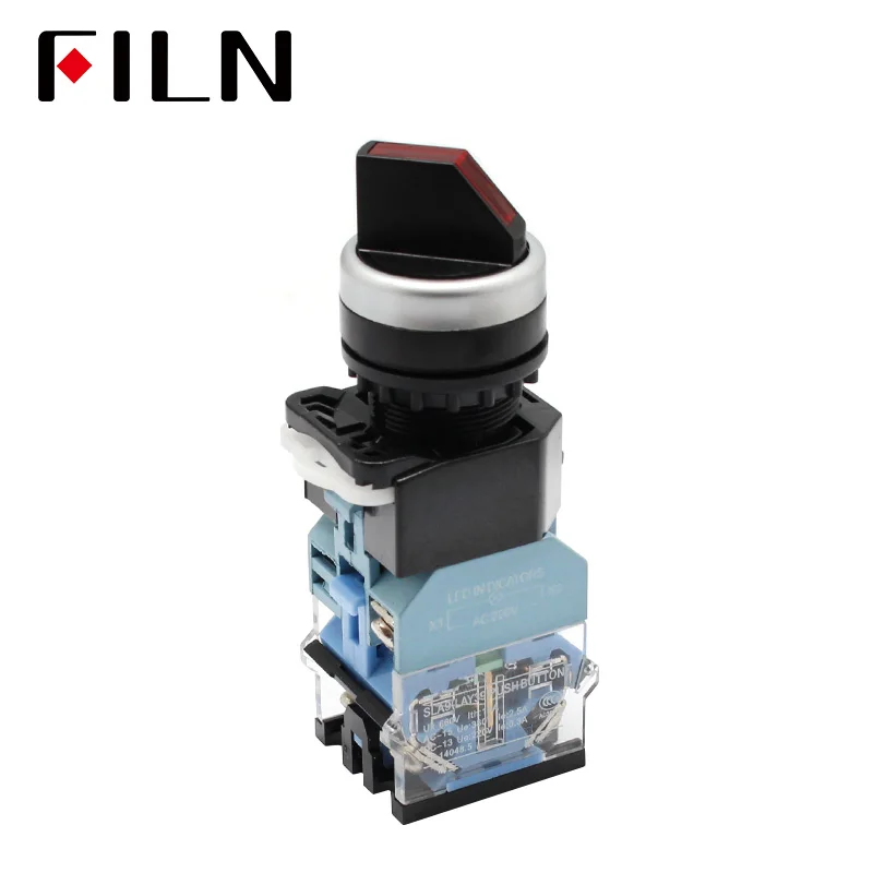 22mm Latching 1NO 1NC 2-Position Rotary Selector Select Switch Black Push Button Switch With Red Light LA38-11XD_21R
22mm Latching 1NO 1NC 2-Position Rotary Selector Select Switch Black Push Button Switch With Red Light LA38-11XD_21R