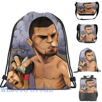 Funny graphic print shoulder Bags women Nate Diaz (2) Single shoulder backpack travel for men Gym Bag
Funny graphic print shoulder Bags women Nate Diaz (2) Single shoulder backpack travel for men Gym Bag