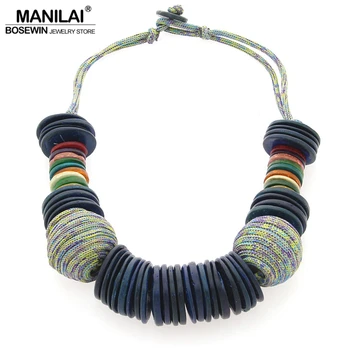 MANILAI Handmade Beach Bohemian Statement Necklace For Women Chunky Choker Coconut shell Collar Necklace Bijoux Femme
MANILAI Handmade Beach Bohemian Statement Necklace For Women Chunky Choker Coconut shell Collar Necklace Bijoux Femme