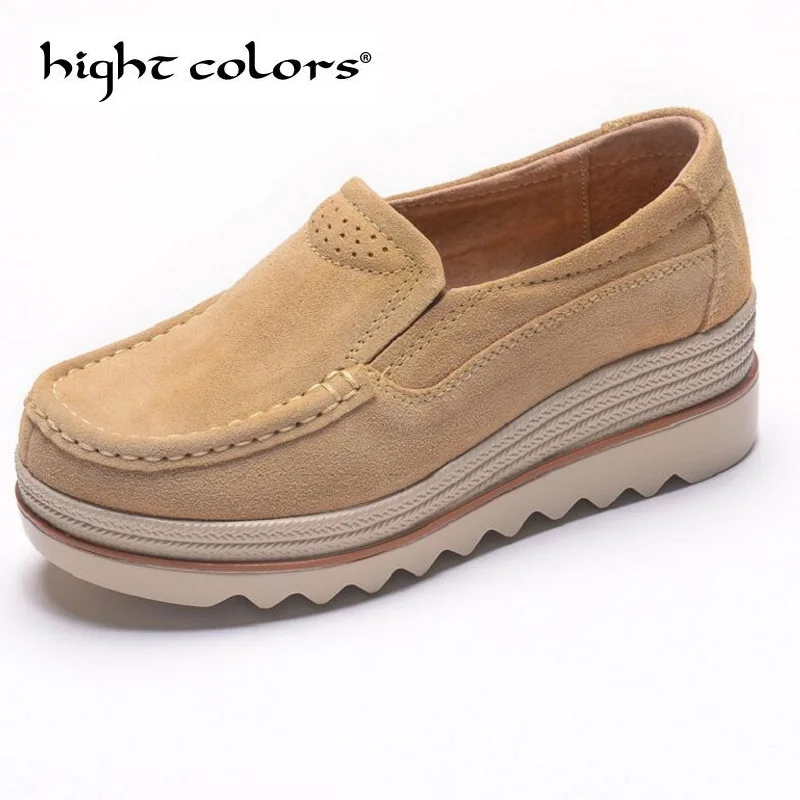 Women's Pumps Wedges Platform Female Shoe Woman Shoes Cow Suede Leather Spring Autumn Women's Loafers Moccasins Size 34~42
Women's Pumps Wedges Platform Female Shoe Woman Shoes Cow Suede Leather Spring Autumn Women's Loafers Moccasins Size 34~42