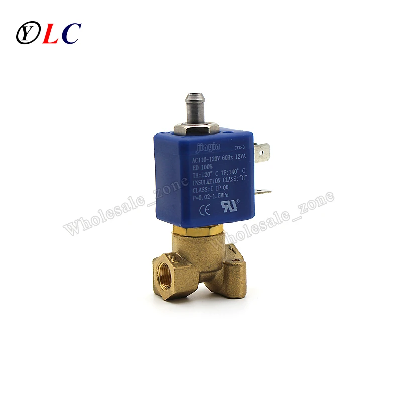 2 position 3 way 110V solenoid valve JYZ-3 AC110 to 120V brass G1/8' high temperature solenoid valve for coffe machine
2 position 3 way 110V solenoid valve JYZ-3 AC110 to 120V brass G1/8' high temperature solenoid valve for coffe machine