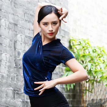 Latin Shirt Ladies Korean Silver Wire Short Sleeve Dance Top Women Flamengo Tango Salsa Cha Cha Practice Show Dancewear DNV11661
Latin Shirt Ladies Korean Silver Wire Short Sleeve Dance Top Women Flamengo Tango Salsa Cha Cha Practice Show Dancewear DNV11661