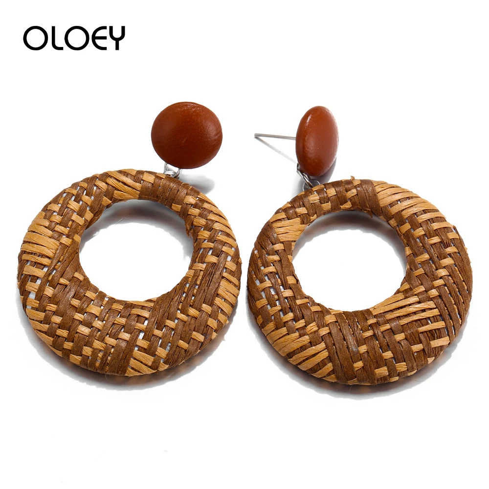 OLOEY Bohemia New Drop Earrings For Women Retro Fashion Hollow Woven Circle Earring Creative Female Casual Ear Jewelry Gifts
OLOEY Bohemia New Drop Earrings For Women Retro Fashion Hollow Woven Circle Earring Creative Female Casual Ear Jewelry Gifts