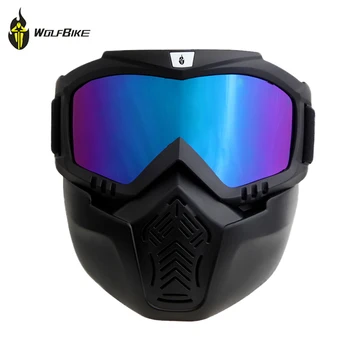 WOLFBIKE Ski Snowboard Motorcycle Riding Goggles Men Women Motocross Off-Road Glasses with Face Mask for Open Half Face Helmet
WOLFBIKE Ski Snowboard Motorcycle Riding Goggles Men Women Motocross Off-Road Glasses with Face Mask for Open Half Face Helmet