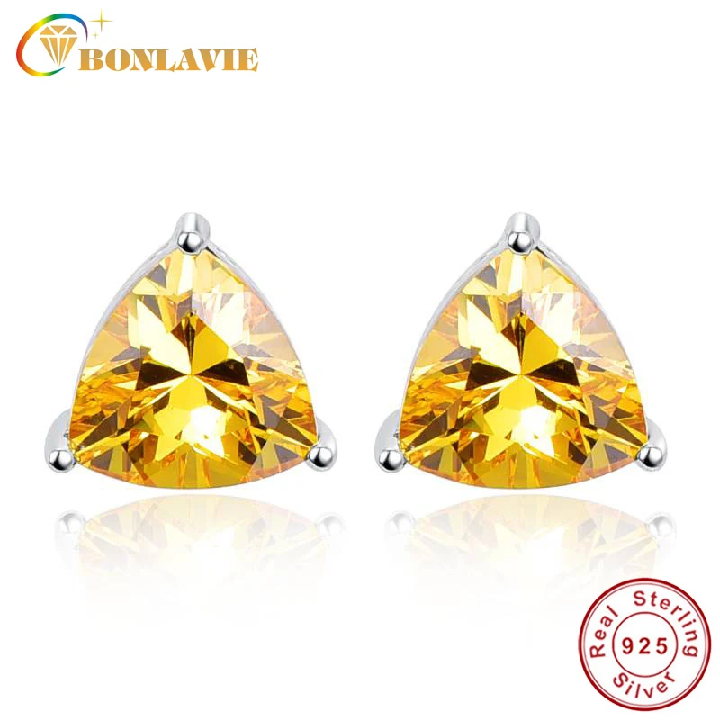BONLAVIE Triangle Earrings 6.2ct Genuine Yellow Citrine Stud Earring For Women 925 Sterling Silver Fashion Charm Fine Jewelry
BONLAVIE Triangle Earrings 6.2ct Genuine Yellow Citrine Stud Earring For Women 925 Sterling Silver Fashion Charm Fine Jewelry