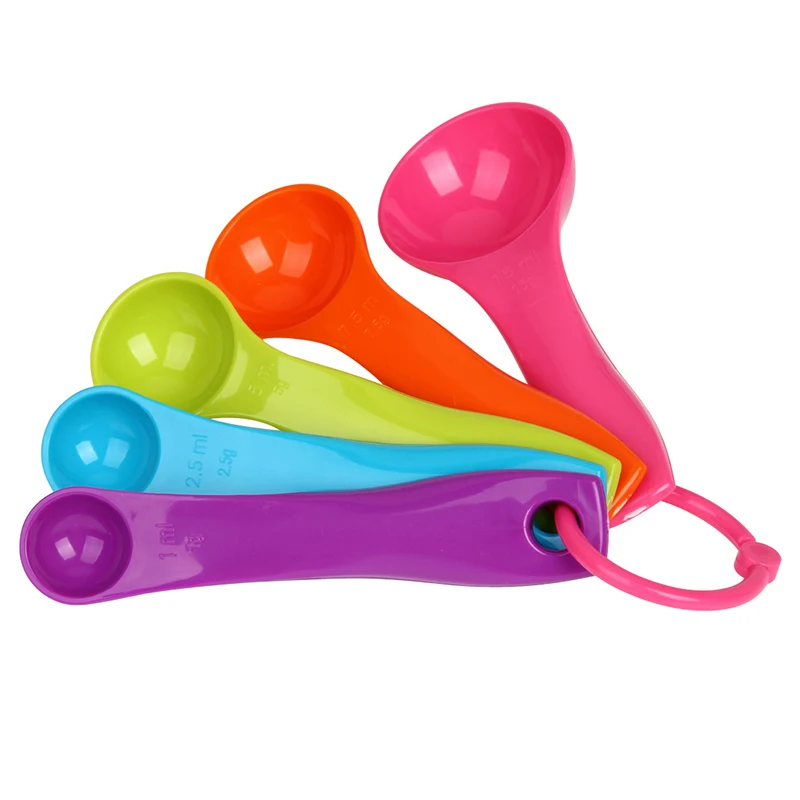 5pcs/set Measuring Spoons Colorful Plastic (1 / 2.5 / 5 / 7.5/ 15ml) Measure Spoon Super Useful Sugar Cake Baking Spoon
5pcs/set Measuring Spoons Colorful Plastic (1 / 2.5 / 5 / 7.5/ 15ml) Measure Spoon Super Useful Sugar Cake Baking Spoon