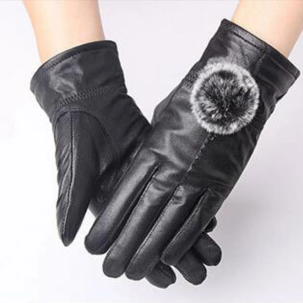 Genuine Leather Gloves for Women Winter Warm Black Classic Sheepskin Finger Touch Screen Gloves Fashion Mittens tsr299
Genuine Leather Gloves for Women Winter Warm Black Classic Sheepskin Finger Touch Screen Gloves Fashion Mittens tsr299