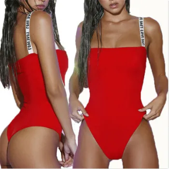 Sexy Skinny Letter Shoulder Sexy Strap Bodysuit Women 2019 O Neck Sleeveless Bodycon Jumpsuits Red Spaghetti Strap Playsuit Lady
Sexy Skinny Letter Shoulder Sexy Strap Bodysuit Women 2019 O Neck Sleeveless Bodycon Jumpsuits Red Spaghetti Strap Playsuit Lady