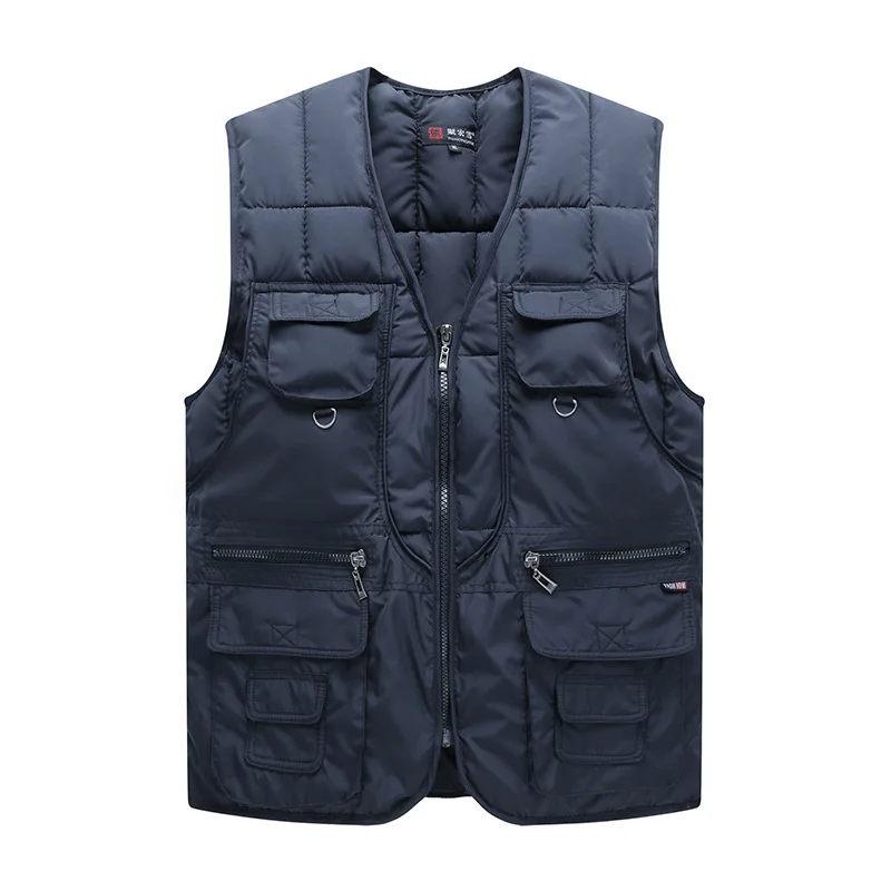 br 2018 Autumn Winter Men Vests Waistcoat Casual Many Pockets Warm Down Cotton Vest Male Sleeveless Vest Jackets M-4XL
br 2018 Autumn Winter Men Vests Waistcoat Casual Many Pockets Warm Down Cotton Vest Male Sleeveless Vest Jackets M-4XL