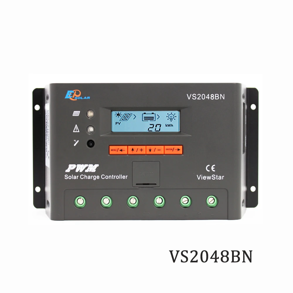 Viewstar VS2048BN 20A 12V 24V 36V 48V PWM Programmable Solar Charge controller charger Regulators support MT50 WIFI Bluetooth
Viewstar VS2048BN 20A 12V 24V 36V 48V PWM Programmable Solar Charge controller charger Regulators support MT50 WIFI Bluetooth