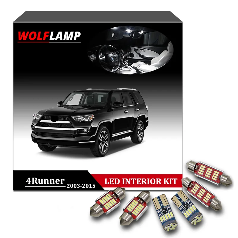 Wolflamp 14Pcs White Ice Blue Canbus LED Interior Car Lights For 2003-2015 Toyota 4Runner Map Light Dome Lamp License Plate Bulb
Wolflamp 14Pcs White Ice Blue Canbus LED Interior Car Lights For 2003-2015 Toyota 4Runner Map Light Dome Lamp License Plate Bulb