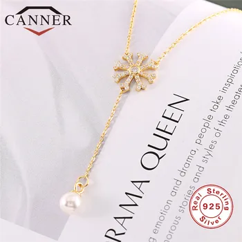 CANNER S925 Sterling Silver Pearls Snowflake Pendant Necklace Romantic Elegant Women Zircon Choker TH
CANNER S925 Sterling Silver Pearls Snowflake Pendant Necklace Romantic Elegant Women Zircon Choker TH