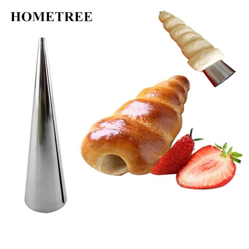 HOMETREE 1Pcs Croissant Mold Pastry Tools Stainless Steel Danish Spiral Tubes Conical Roll Cream Horn Crisp Baking Kitchen H831
HOMETREE 1Pcs Croissant Mold Pastry Tools Stainless Steel Danish Spiral Tubes Conical Roll Cream Horn Crisp Baking Kitchen H831
