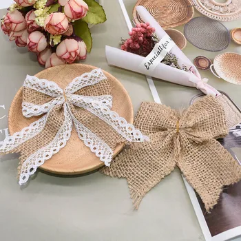5/10Pcs Natural Jute Burlap Hessian Bow Lace Rustic Wedding Chrastimas Decoration Hat Accessories DIY Craft Party Decor Bowknot
5/10Pcs Natural Jute Burlap Hessian Bow Lace Rustic Wedding Chrastimas Decoration Hat Accessories DIY Craft Party Decor Bowknot