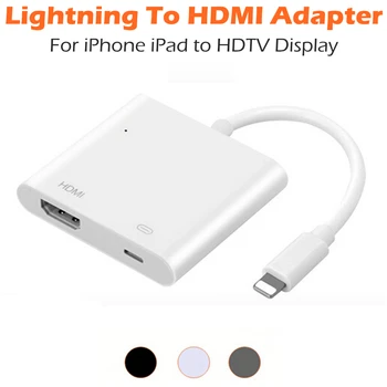 HD 1080P Lighting 8Pin for Lightning to HDMI Digital AV Audio Video Adapter Cable For iPhone iPad to HDMI HDTV Display Converter
HD 1080P Lighting 8Pin for Lightning to HDMI Digital AV Audio Video Adapter Cable For iPhone iPad to HDMI HDTV Display Converter