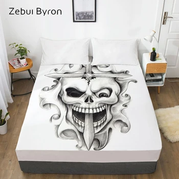 3D HD Print Fitted Sheet,Bed Sheet With Elastic Twin/Full/Queen/King/Custom,Cross Skull Mattress Cover 150/180/160x200
3D HD Print Fitted Sheet,Bed Sheet With Elastic Twin/Full/Queen/King/Custom,Cross Skull Mattress Cover 150/180/160x200