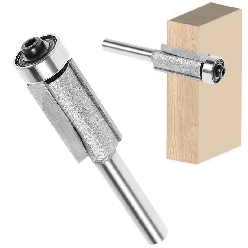 4Pcs Set End Mill 1/4 Shank Carbide Router Bits for Wood Trimming Cutters With Bearing Woodworking Tool Milling Cutter | Инструменты