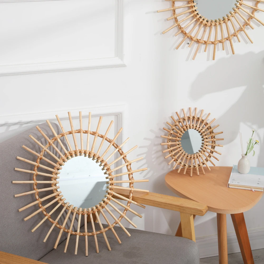 Compact Wall Hanging Mirror Clear Round Space Saving Rattan Dressing Mirror Portable Interior Gifts Art Decor Living Room Home
Compact Wall Hanging Mirror Clear Round Space Saving Rattan Dressing Mirror Portable Interior Gifts Art Decor Living Room Home