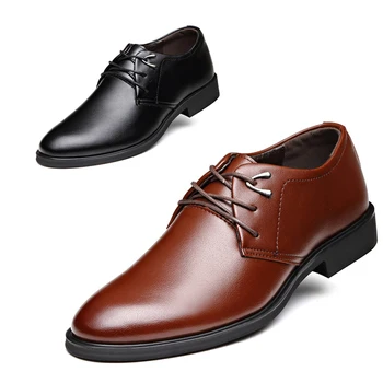 New Brand PU Leather Concise Men Business Shoes Pointed Toe Black Shoes Breathable Formal Wedding Basic Shoes Men
New Brand PU Leather Concise Men Business Shoes Pointed Toe Black Shoes Breathable Formal Wedding Basic Shoes Men