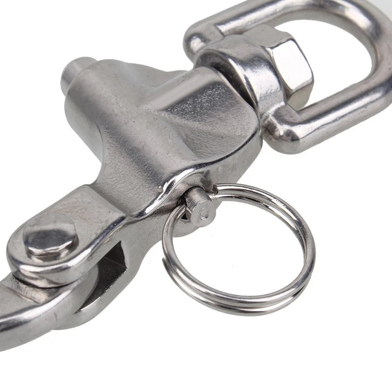 87mm Stainless Steel Swivel Snap Shackle Eyelet Shackles with D Ring Marine Boat Rigging Hardware Dropshipping
87mm Stainless Steel Swivel Snap Shackle Eyelet Shackles with D Ring Marine Boat Rigging Hardware Dropshipping