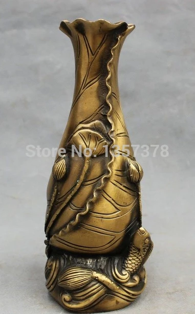 shitou 00399 8" Chinese Bronze Buddhist Auspicious Lotus Wealth Fish Statue Flower Pot Vase discount 30% (C0324)
shitou 00399 8" Chinese Bronze Buddhist Auspicious Lotus Wealth Fish Statue Flower Pot Vase discount 30% (C0324)