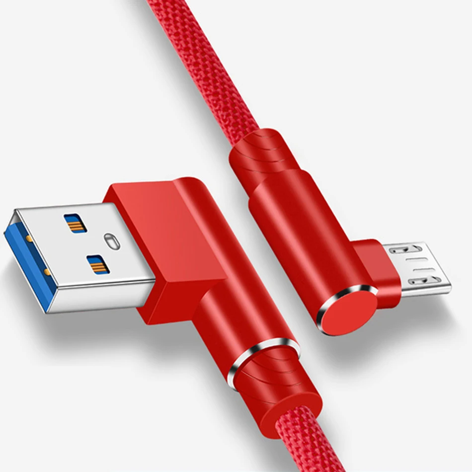 90 Degree Micro USB Cable 2.4A Fast Charging Elbow Nylon Braided Gaming Data Sync Wire for Samsung Galaxy Note S6 S7 Microusb
90 Degree Micro USB Cable 2.4A Fast Charging Elbow Nylon Braided Gaming Data Sync Wire for Samsung Galaxy Note S6 S7 Microusb
