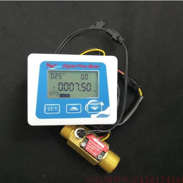 Digital Water Flow Sensor Meter Tester Flowmeter Totameter Temperature Time Record With G1/2 flow sensor
Digital Water Flow Sensor Meter Tester Flowmeter Totameter Temperature Time Record With G1/2 flow sensor