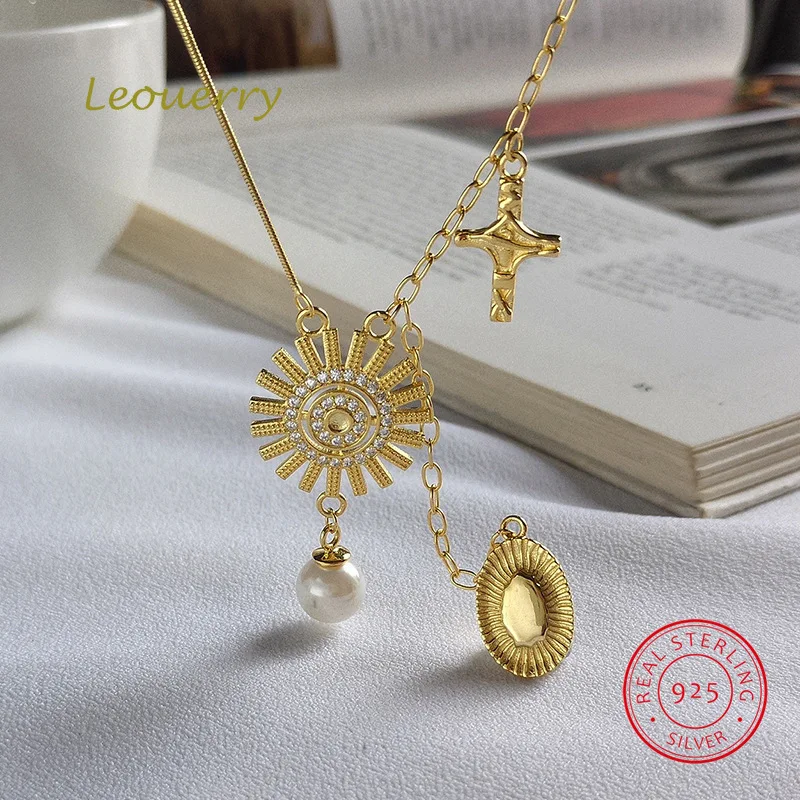 Leouerry 925 Sterling Silver Golden Sun Pendant Necklace Tassel Shell Pearl Pendant Long Chian Necklace for Women Jewelry Gift
Leouerry 925 Sterling Silver Golden Sun Pendant Necklace Tassel Shell Pearl Pendant Long Chian Necklace for Women Jewelry Gift