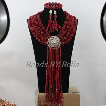 Burgundy African Wedding Beads Jewelry Set Crystal Beads Balls Jewellery Nigerian Fashion Beads Necklace Free Shipping ABF688
Burgundy African Wedding Beads Jewelry Set Crystal Beads Balls Jewellery Nigerian Fashion Beads Necklace Free Shipping ABF688