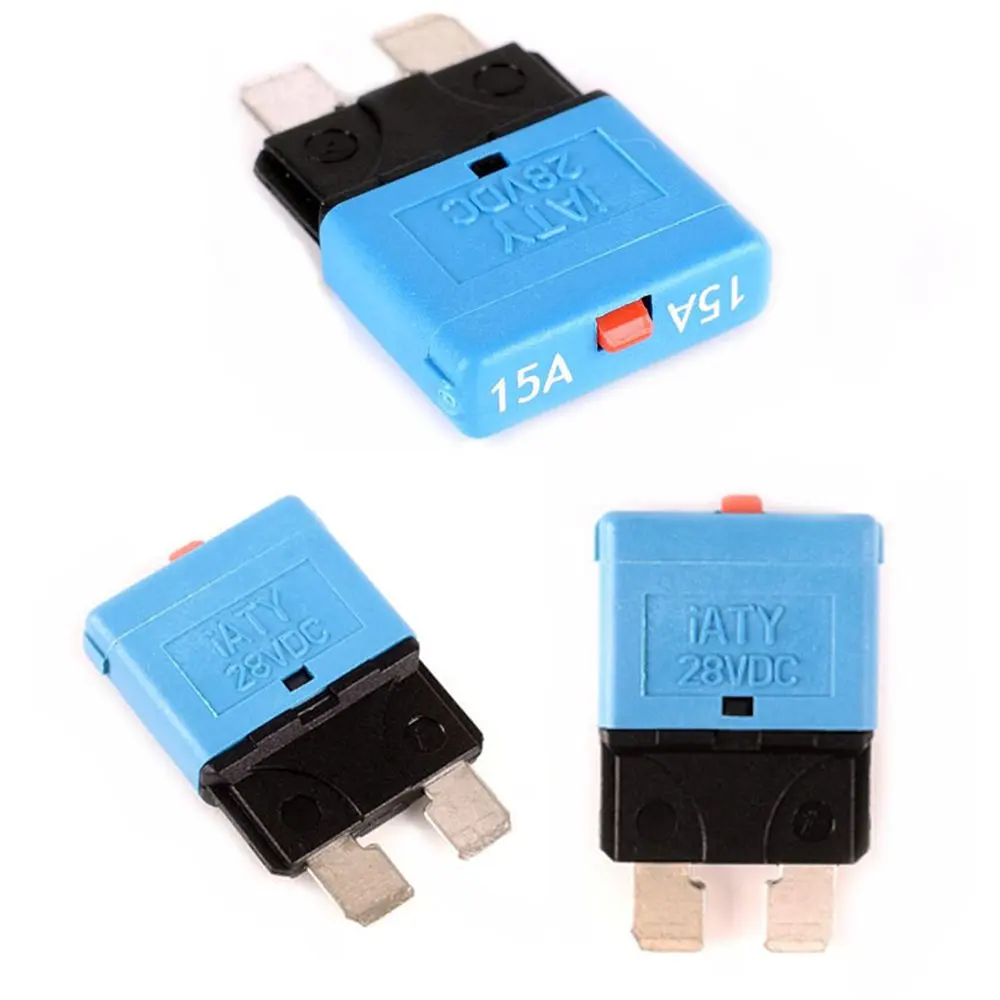 15A Fuse 12v/24v Fits Circuit Breaker Blade Automotive Car Kit Resettable Inline Fuse Holder Protection Stereo Manual Reset
15A Fuse 12v/24v Fits Circuit Breaker Blade Automotive Car Kit Resettable Inline Fuse Holder Protection Stereo Manual Reset