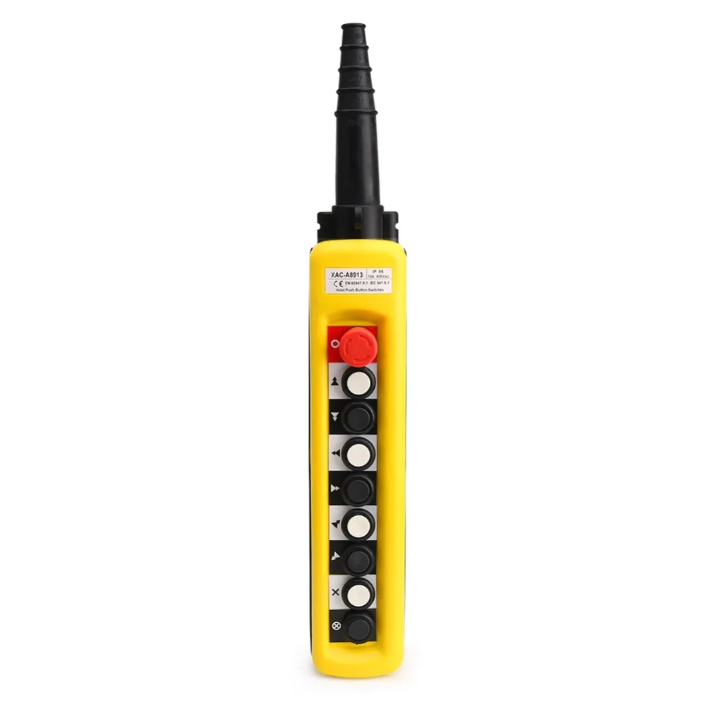 XAC-A8913 8 Pushbutton Double Speed Hoist Crane Pendant Control Station With Emergency Stop Waterproof Anti-extrusion Insulation
XAC-A8913 8 Pushbutton Double Speed Hoist Crane Pendant Control Station With Emergency Stop Waterproof Anti-extrusion Insulation
