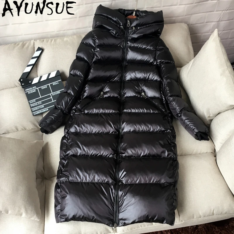 AYUNSUE 90% White Duck Down Jacket Women Thick Long Winter Coat Women Hooded Korean Female Puffer Jacket Doudoune Femme KJ727
AYUNSUE 90% White Duck Down Jacket Women Thick Long Winter Coat Women Hooded Korean Female Puffer Jacket Doudoune Femme KJ727