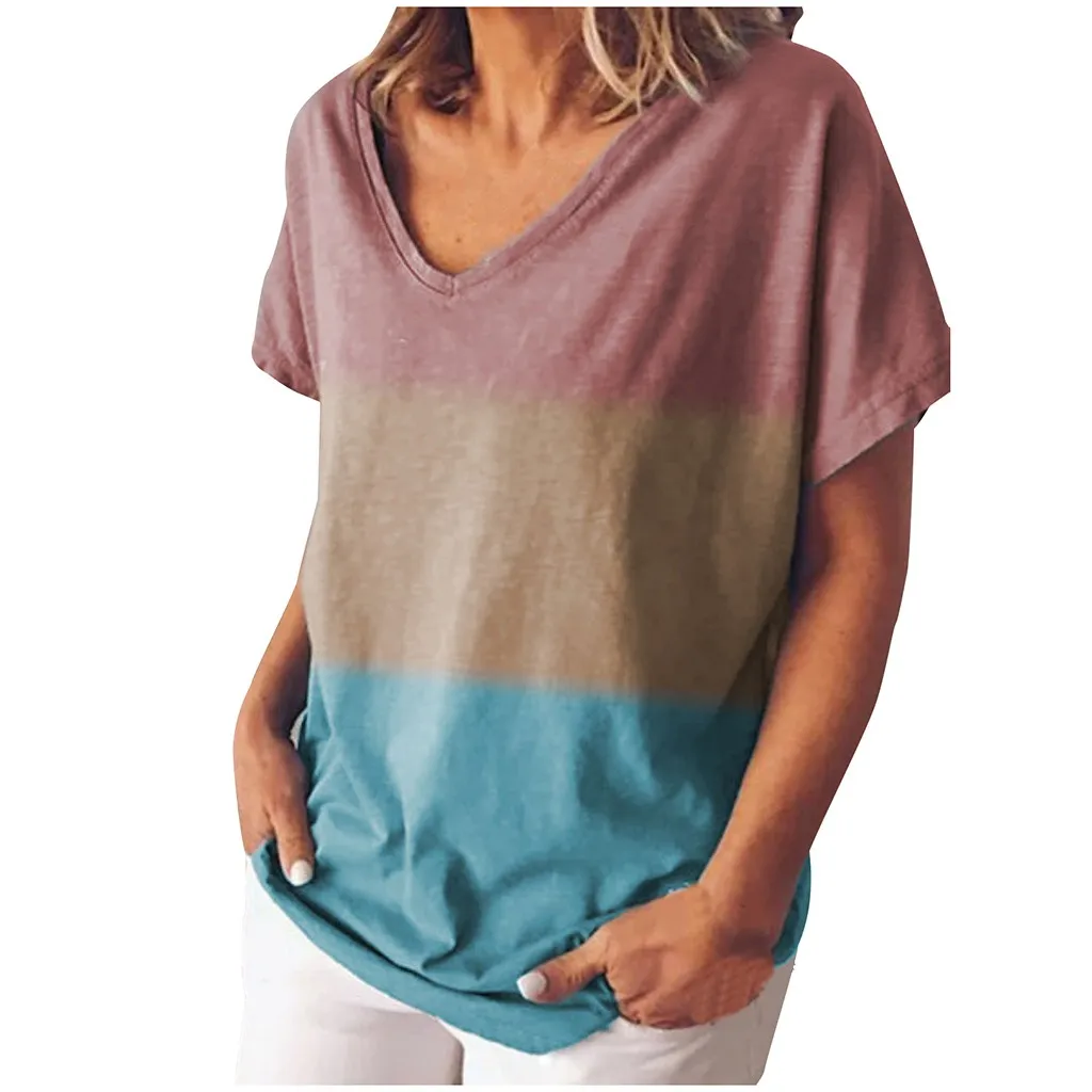 JAYCOSIN Fashion Woman Summer Loose Casual Tie dyeing V-Neck Short Sleeve Tops Print Polyester Casual Female T-shirt hot July 12
JAYCOSIN Fashion Woman Summer Loose Casual Tie dyeing V-Neck Short Sleeve Tops Print Polyester Casual Female T-shirt hot July 12