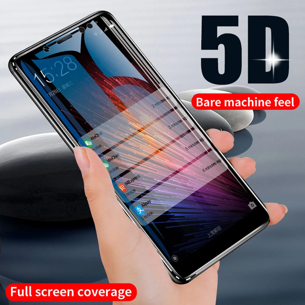 

5D Full Cover Tempered Glass For Xiaomi Mi8 Mi8 SE Mi6 Mi5s Mix2 Mi Note 3 Screen Protector For Xiaomi Mi A1 Mi A2 Lite Mi 5X 6X